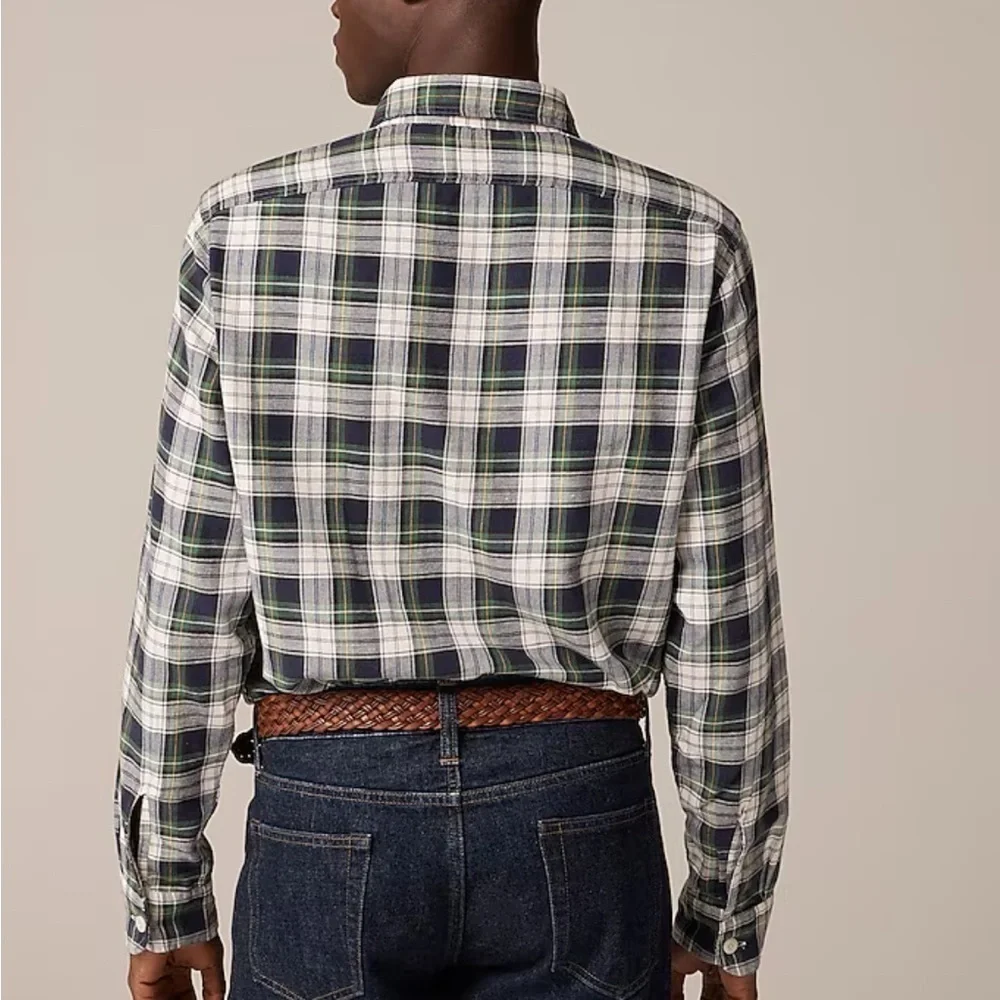 J crew Cotton-hemp blend twill workshirt